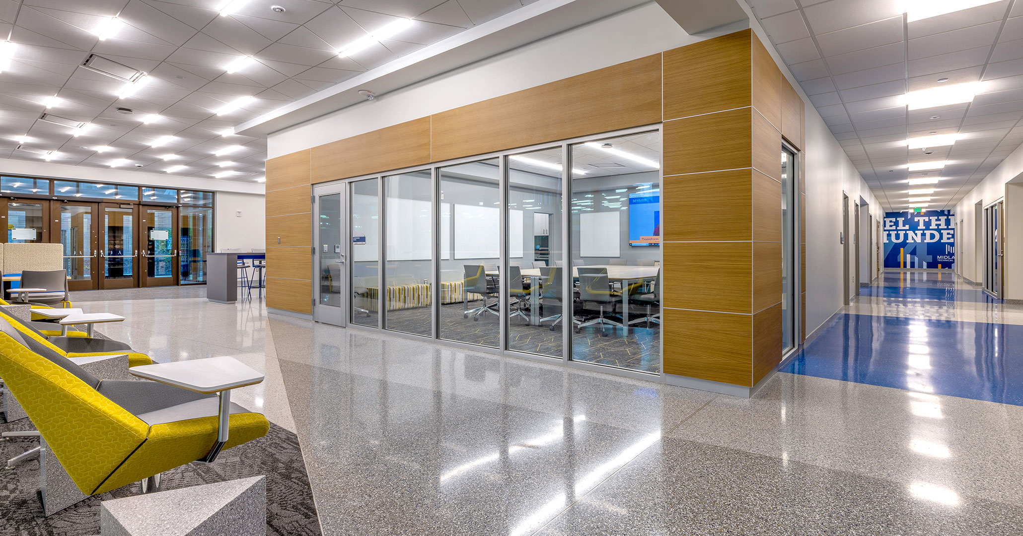 BOUDREAUX architects create modern spaces for faculty to meet and students to congregate