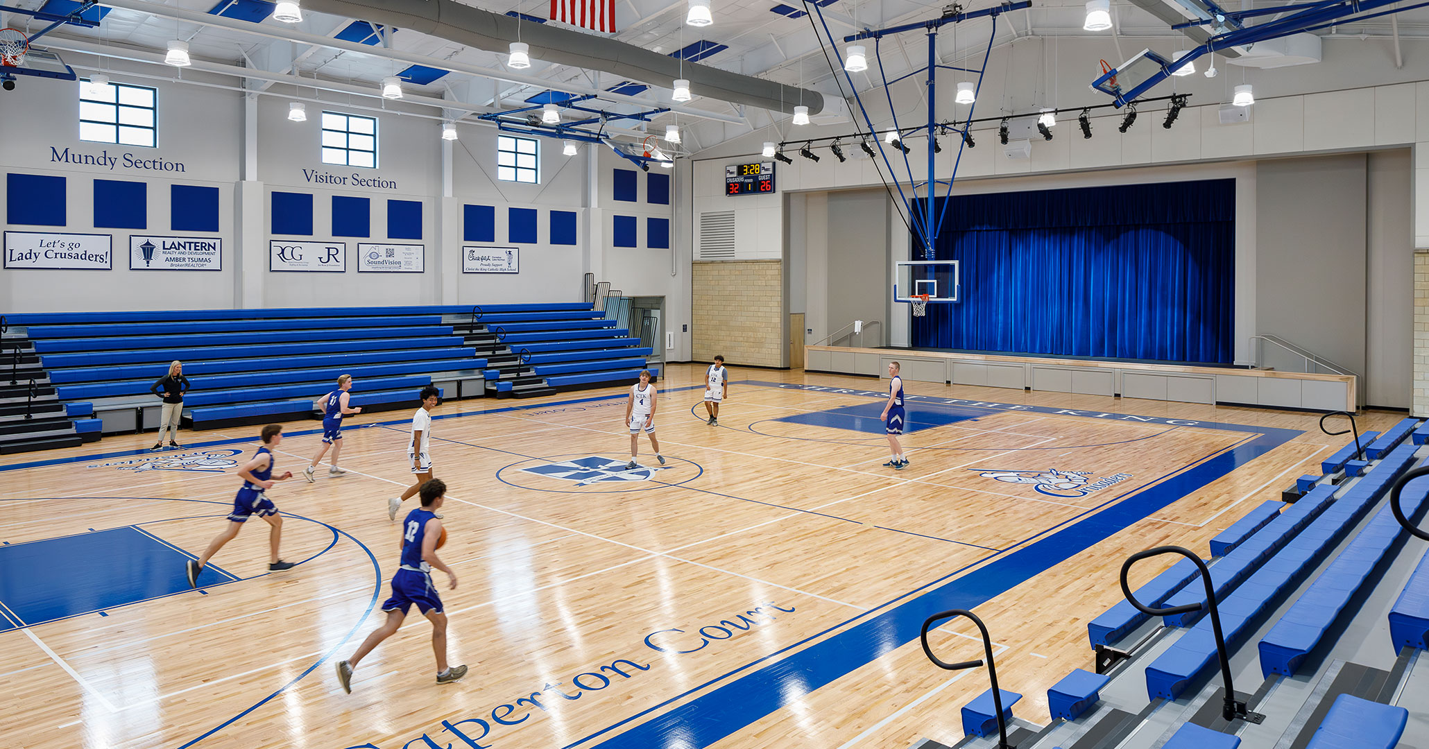 The Charlotte Diocese and Christ the King Catholic High School worked with Boudreaux master planners and architects to design the school’s basketball gymnasium.