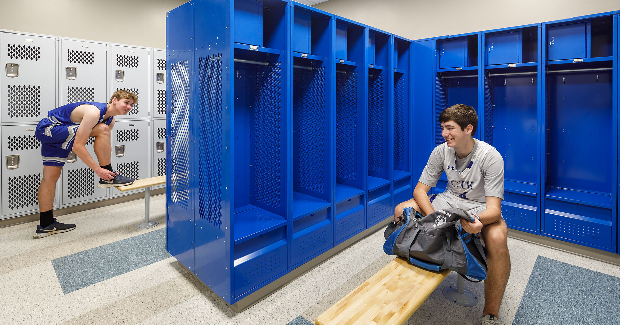 The Charlotte Diocese and Christ the King Catholic High School worked with Boudreaux master planners and architects to design the school’s athletic center and locker rooms.