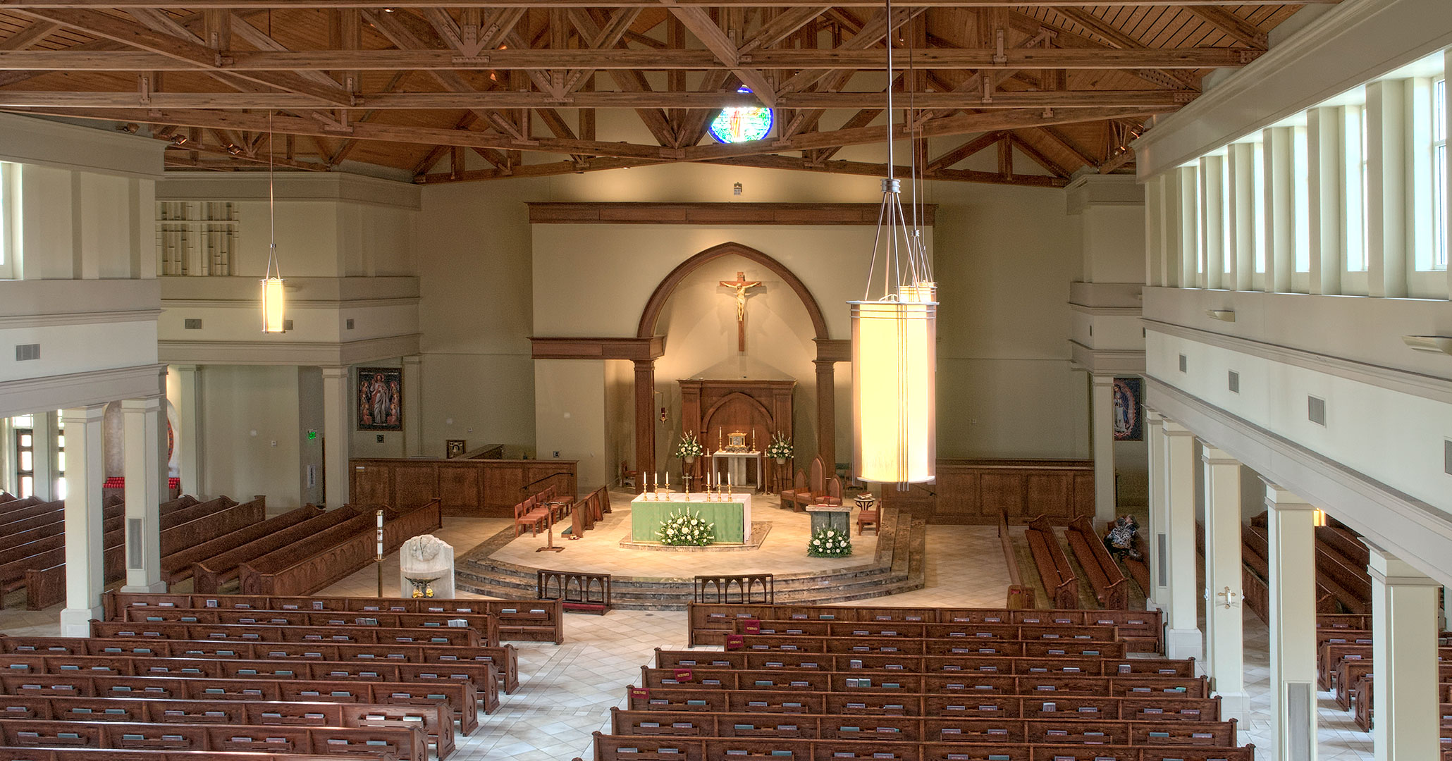 Boudreaux architects worked with St. Mark Catholic Church to create a rich interior.