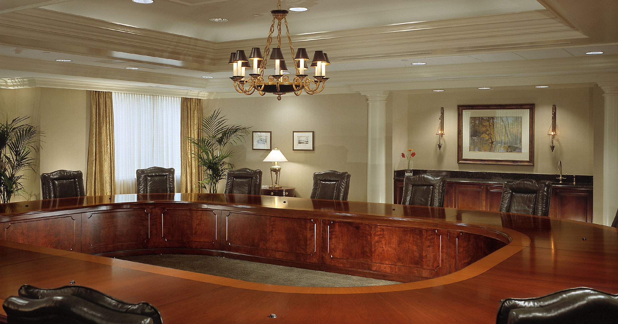 Boudreaux architects provided interior design services for South State Bank for their traditional office spaces.
