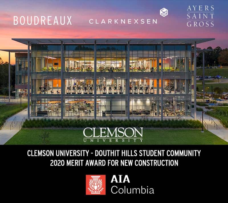 Clemson University Douthit Hills Student Community 2020 Merit Award for new construction