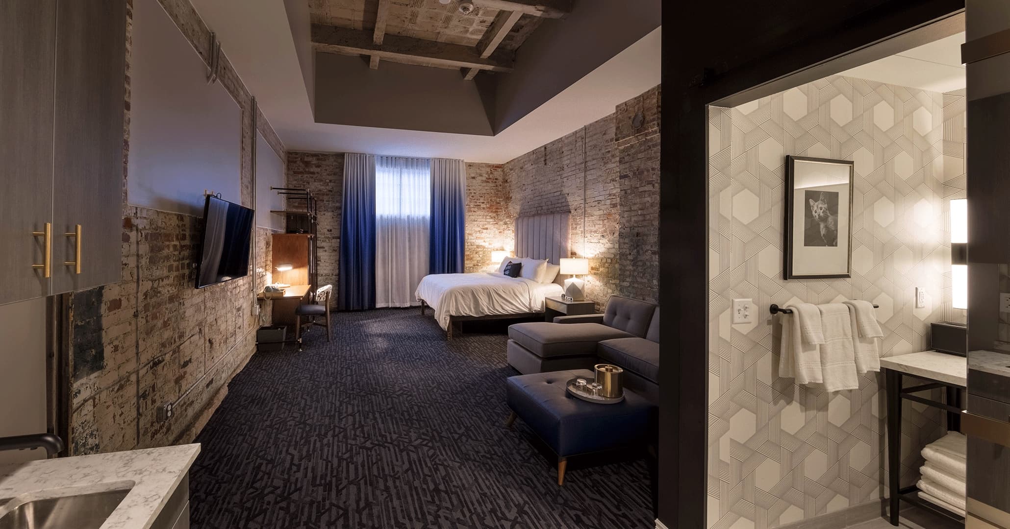 Boudreaux architects maximized the space to create 41 room hotel in downtown Columbia, SC.