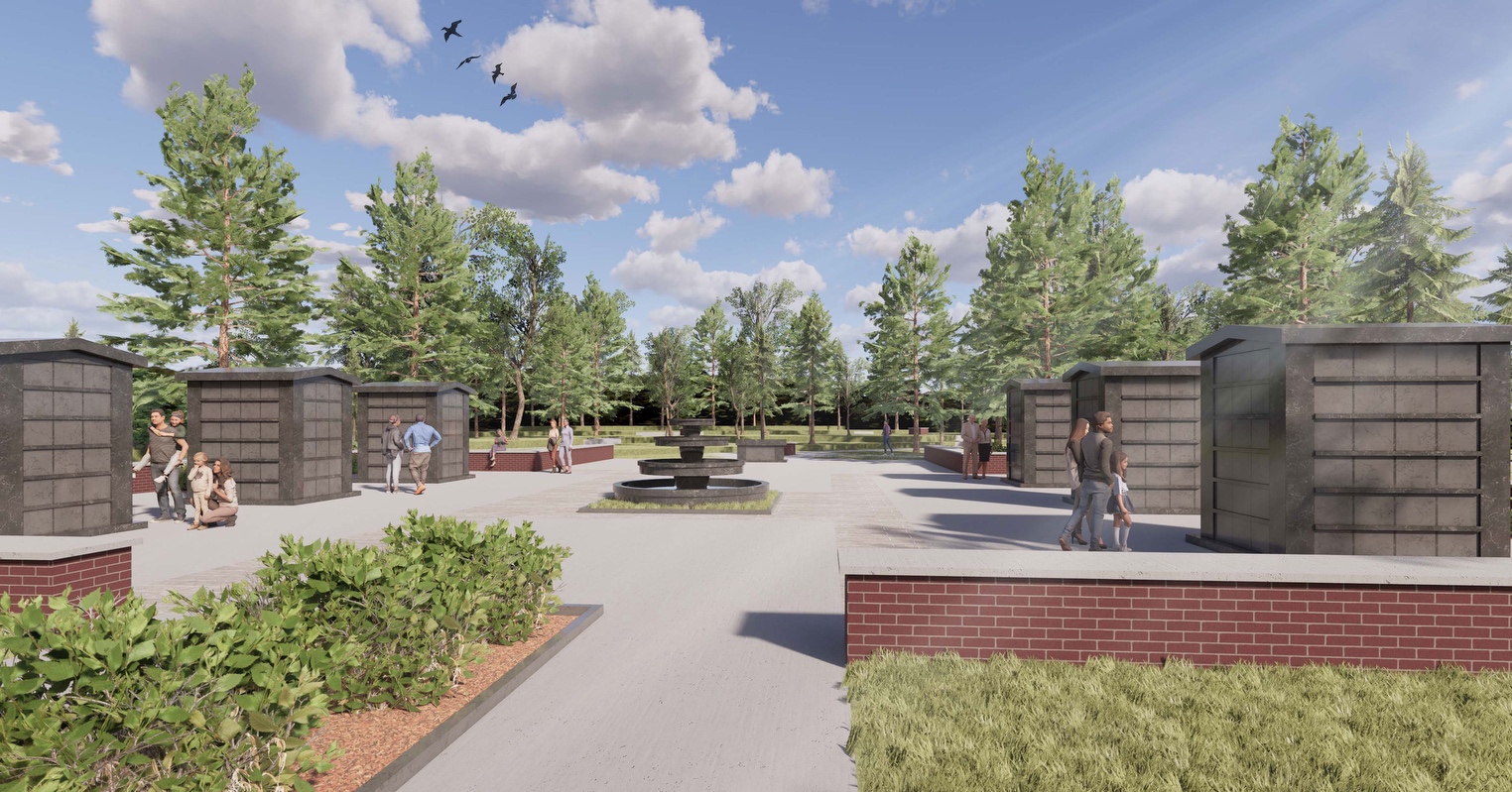 BOUDREAUX planners and architects worked with St Mary Magdalene Catholic Church in Simpsonville, SC to update their current Master Plan to incorporate their new columbarium