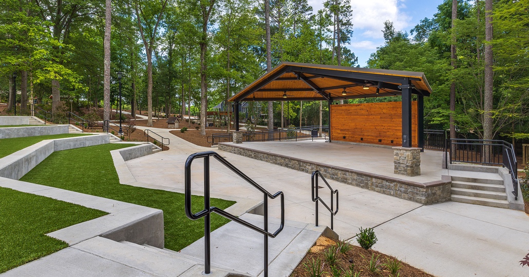 BOUDREAUX architects designed an amphitheater for the Town of Lexington.