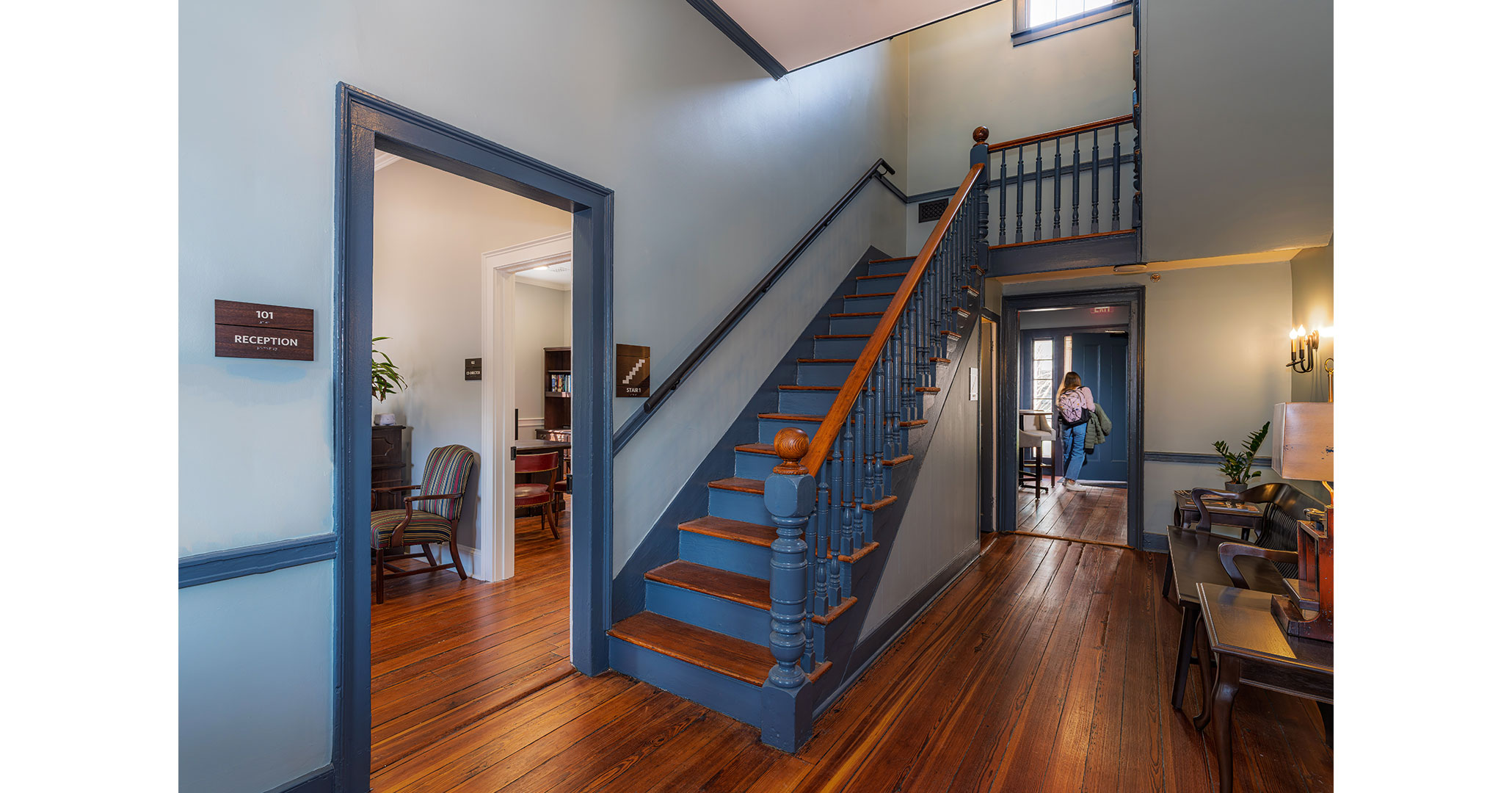 BOUDREAUX architects made the stairs to the Horry Guignard House vibrant and inviting