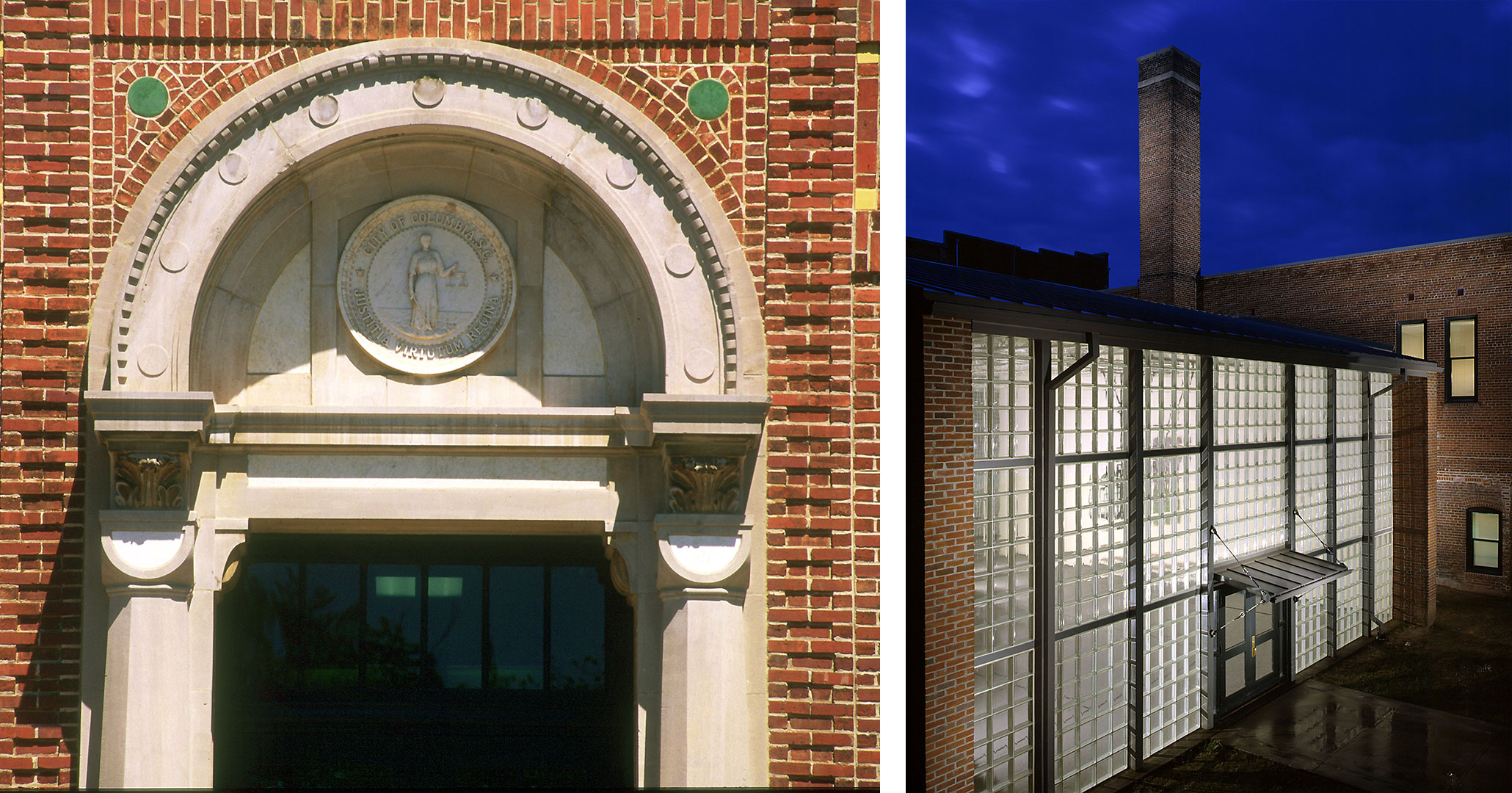 A gymnasium was added onto the existing school and seamlessly integrated by BOUDREAUX architects