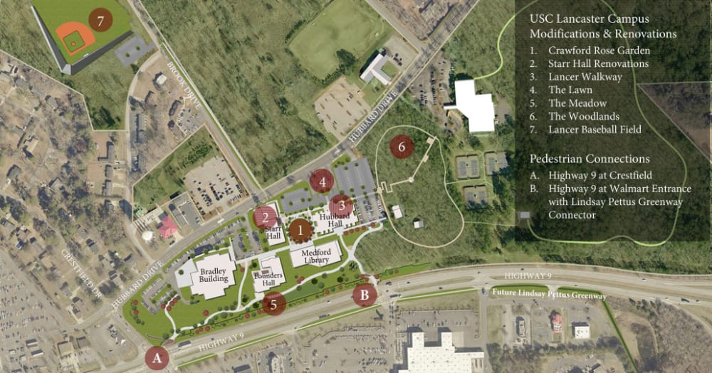 Boudreaux architects and planners created a site plan that will help USC Lancaster grow.