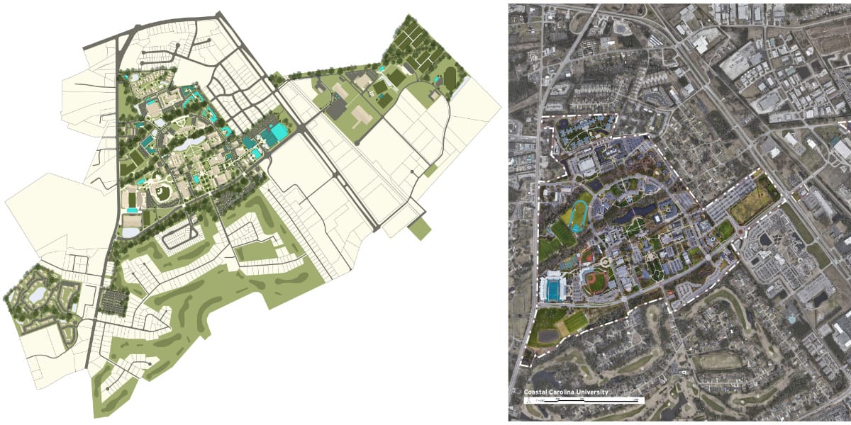 BOUDREAUX architects and planners created a campus master plan update for Coastal Carolina University