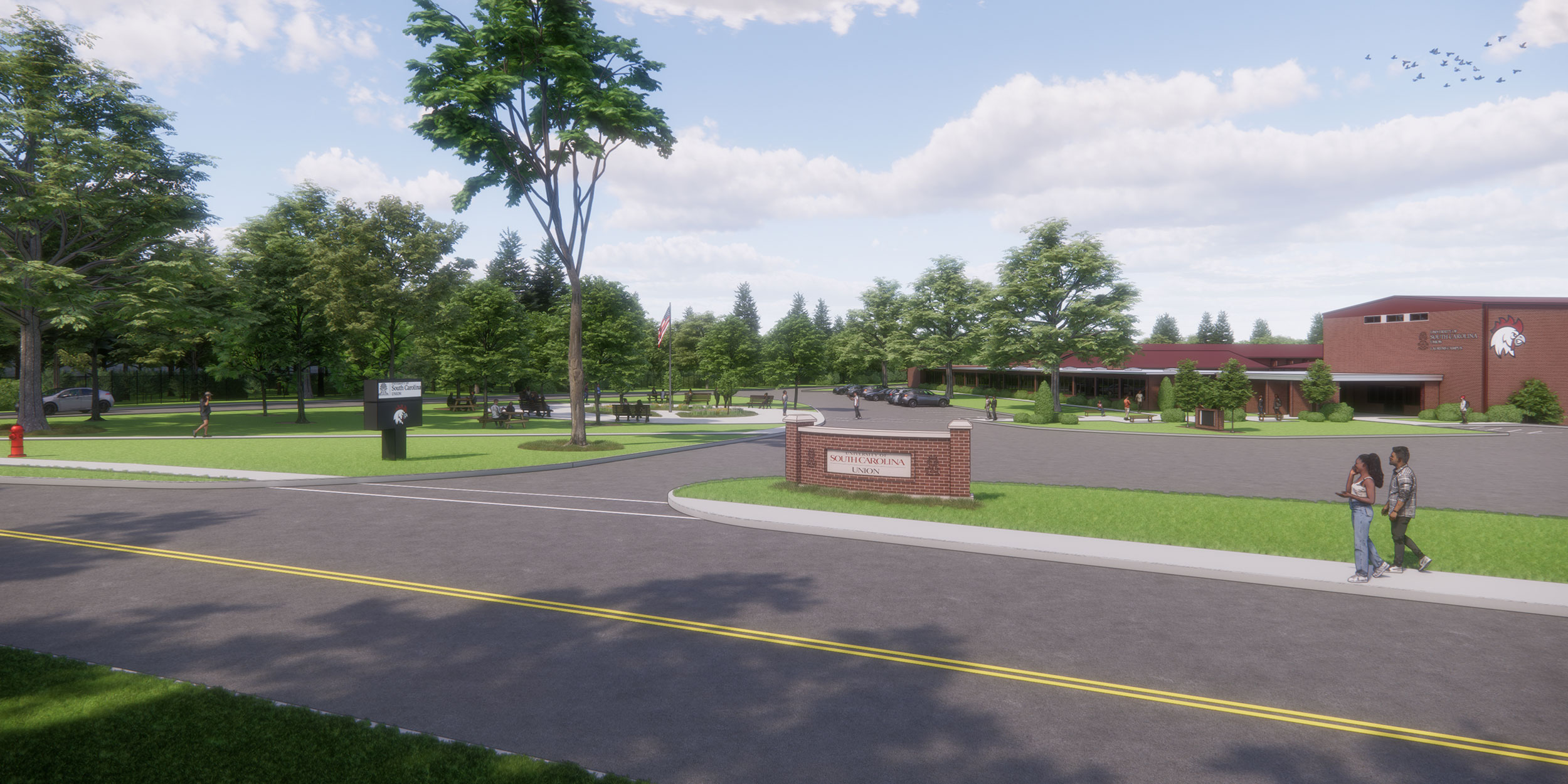 Master planners and architects at BOUDREAUX designed a gateway entrance with leadership from USC Union in their updated master plan.