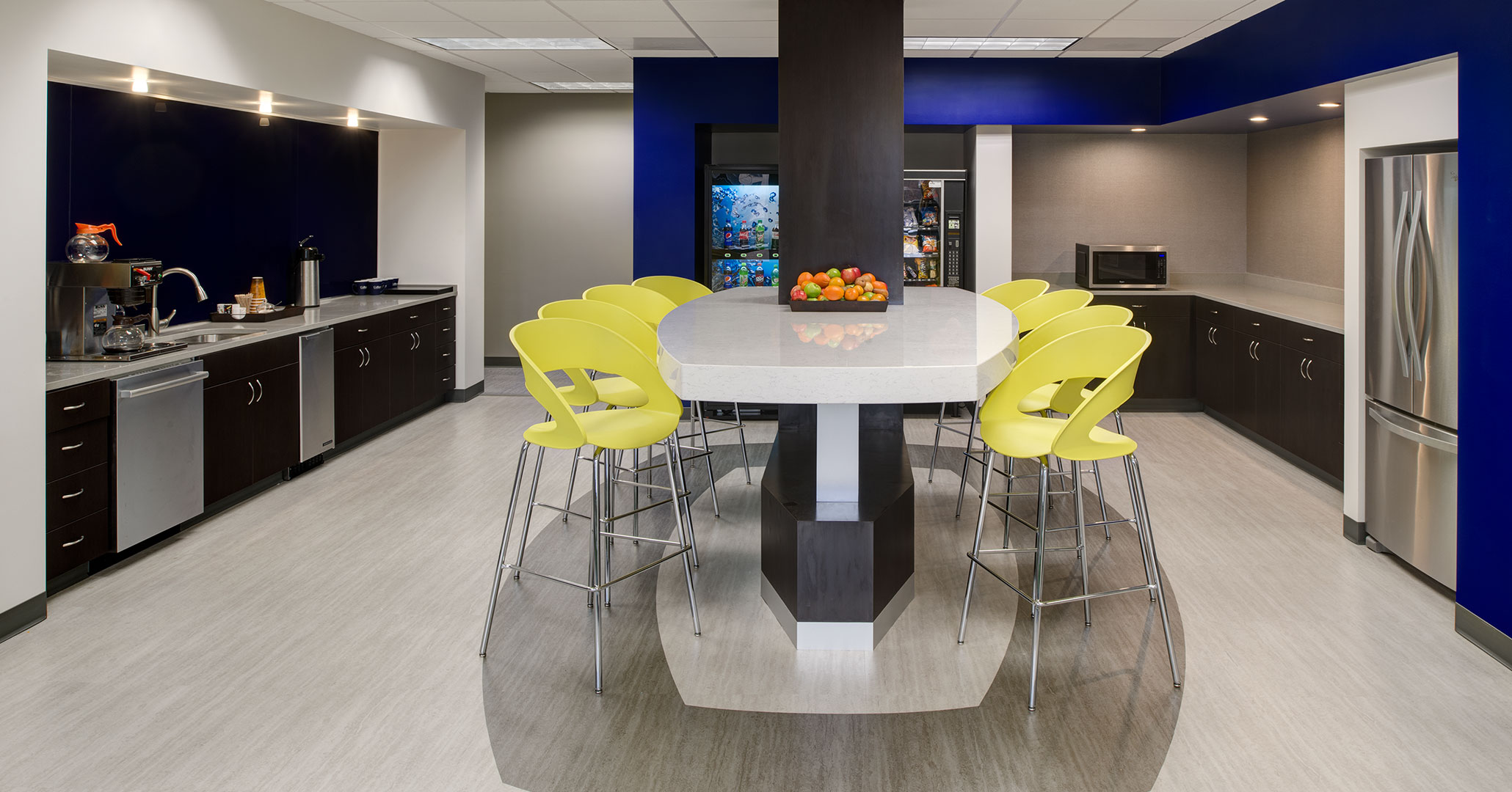 Boudreaux architects worked with Colliers to provide interior design services to create an open office plan.